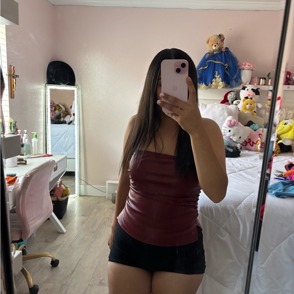 Women's Burgundy Tube Top